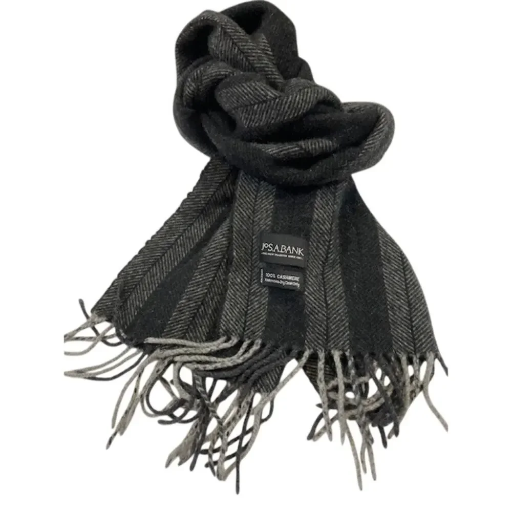 Jos. A. Bank-100% Cashmere Men's Herringbone Stripe Pattern